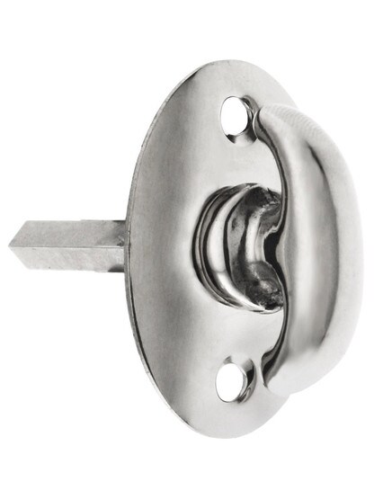 Solid Brass Thumb Turn in Polished Nickel.